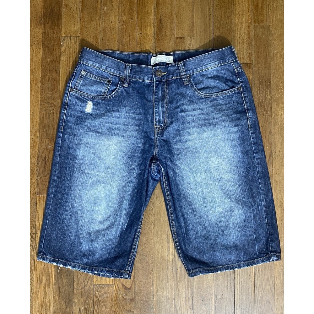 Ecko Unltd Shorts Mens W36 Denim Jorts Baggy Fit 90s Y2K Skate Streetwear Fade